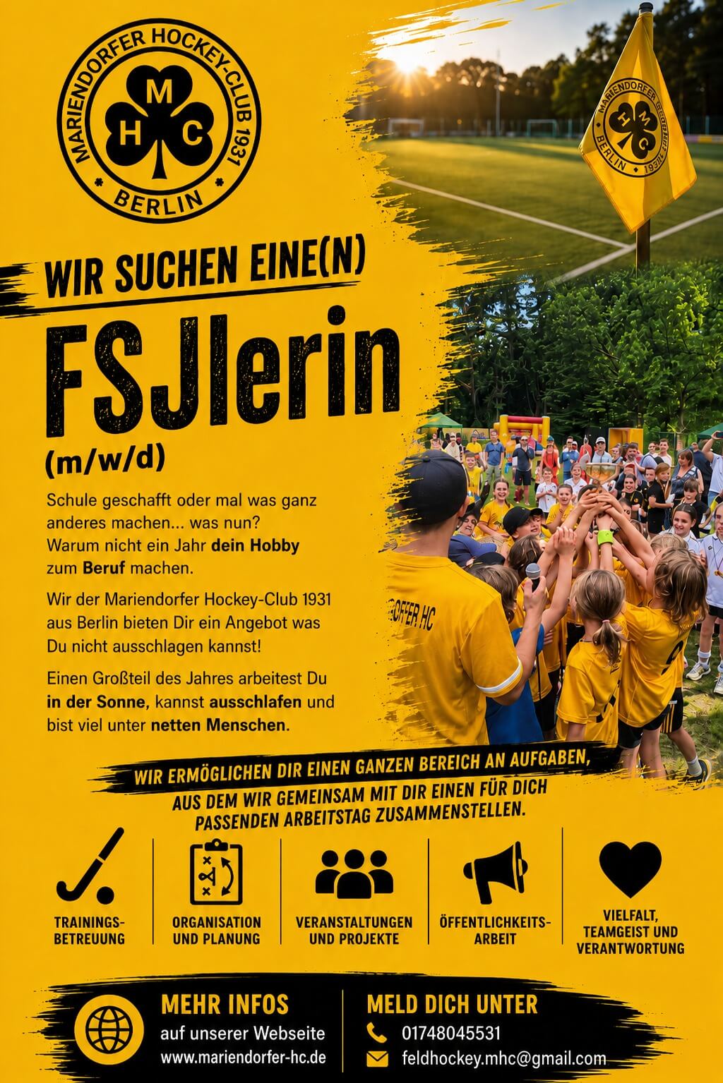 FSJ (m/w/d) gesucht: Mach Dein Hobby zum Beruf!