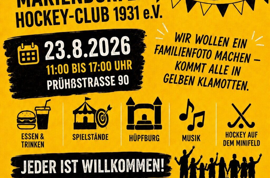 Sommerfest beim MHC: Save the Date für den 23.8.2026!